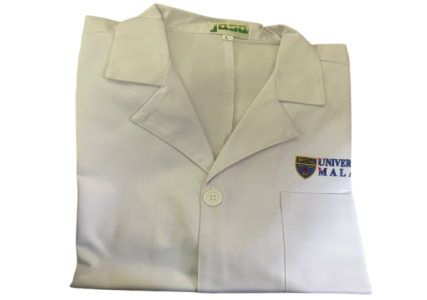 Lab Coat UM Logo, Long Sleeve, Hand Cuffed, Size M