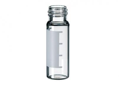 Chrominex 4ml Clear vial, 13-425 screw top, graduated with writing area, 100/pk