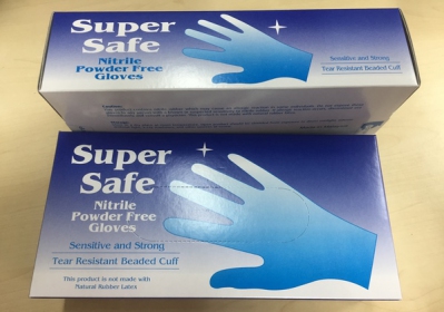 Supersafe Nitrile Glove, Size L (100pc/box)