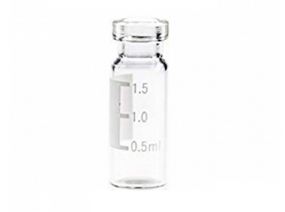 Chrominex 2ml Clear vial, 11mm crimp top, graduated with writing area, 100/pk