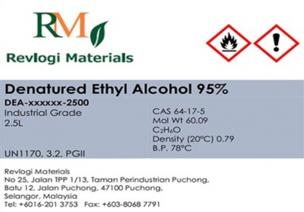 EAM ETHANOL (DENATURED) 95% INDUSTRIAL GRADE 2.5L