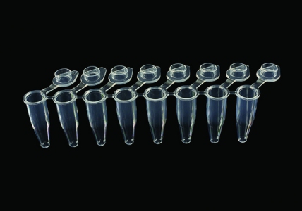 SSIbio SnapStrip PCR Tubes with Caps, Flat, optically-clear cap, strips of 8 tubes & caps, 0.2 ml standard, 120 strips per unit