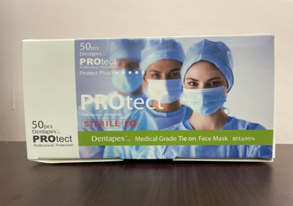 Tie-On Medical Face Mask (50pc/box) - New Packaging