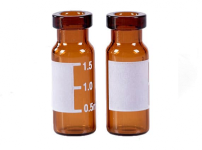 Chrominex 2ml Amber vial, 11mm crimp top, graduated with writing area, 100/pk