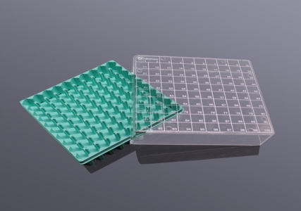 BIOSHARP 2ml Polypropylene cryogenic vial box with polycarbonate lid, for 100 vials