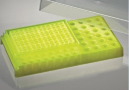LABCON PCR Workstation and Prep Rack w/Lid,Assorted Colors,5/cs